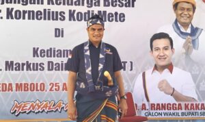 Thomas Tanggu Dendo, Sekretaris Parta NasDem Sumba Barat Daya sekaligus Jubir Acara Keluarga (Johan Sogara/Lintas Sumba)